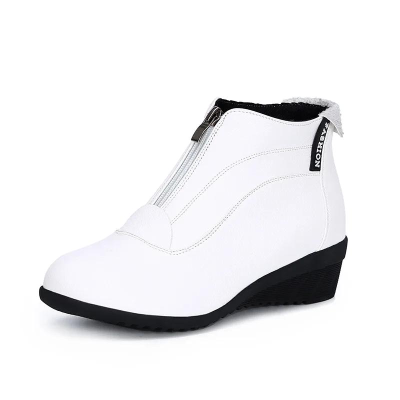 thumbnail image 1 of Botas de mujer, zapatos de baile a la moda, botas de nieve impermeables para zapatos, botas de invierno cálidas hasta el tobillo ligeras informales de cuero suave, 1 of 5