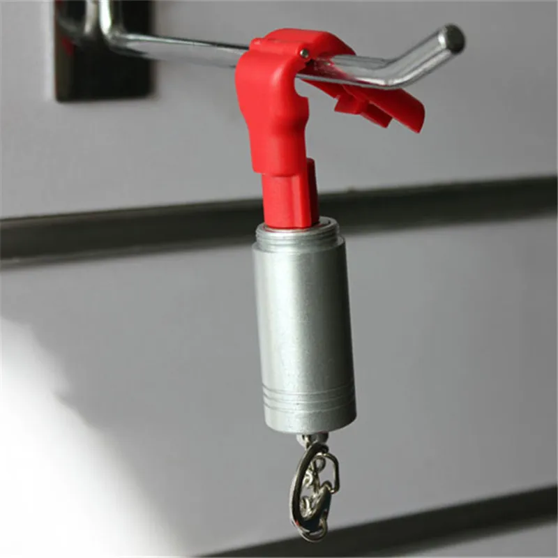 100PCS  EAS Security Prevent Display Hook Stop Lock Catch Anti-theft Euro Tag For Retail Shop With 1PC Magnetic Detacher Lockp