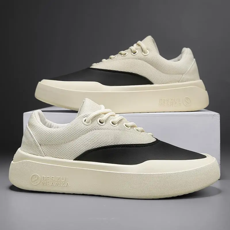 

Spring and Autumn Men's Shoes 2023 New Trendy Hong Kong Style Leisure Flat Shoes Youth Height Increasing Sports Easy Wear Tide S
