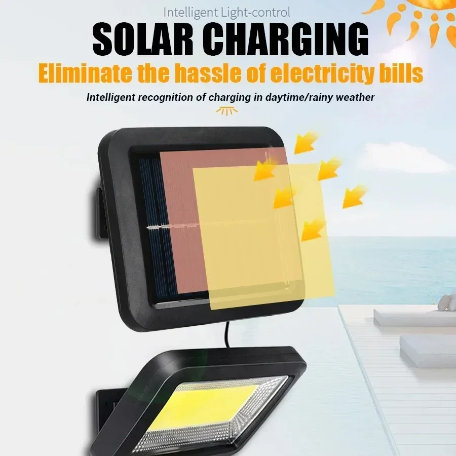 100/120/160COB Solar Split Wall Lamp 3 Mode Waterproof Motion Sensor Garden Street Lights Solar Lamp Garden Security Wall Light 6