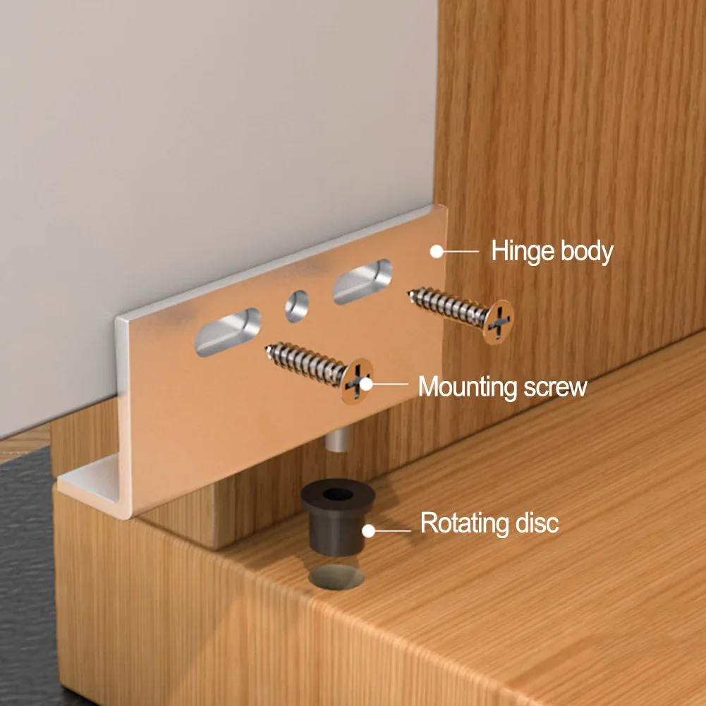 2Pcs Door Hinges Concealed Shaft For Wood Doors