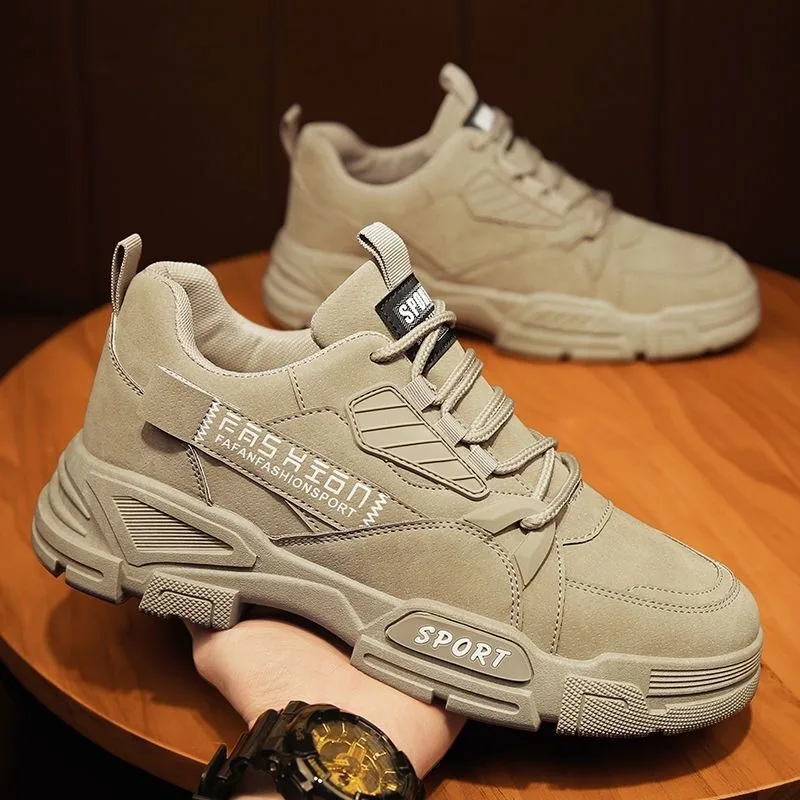 2024New Men Sneakers Light PU Leather Casual Shoe Non-slip Platform Vulcanized Shoes for Men Safety Work Shoes Zapatillas Hombre