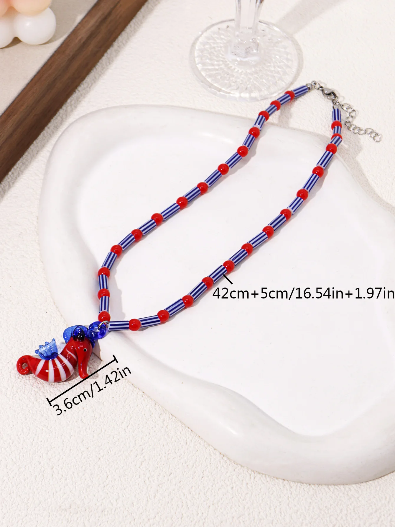 Creative Charm Fish seahorse Pendant Tropical Island Women's Necklace Holiday Party Accessories (Size and Color May Have Errors) - Image 2