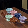 Creative Three-dimensional Lotus Ceramic Fruit Plate Living Room Desktop Candy Biscuit Indoor Plate Sundries Storage Dish Modern 1