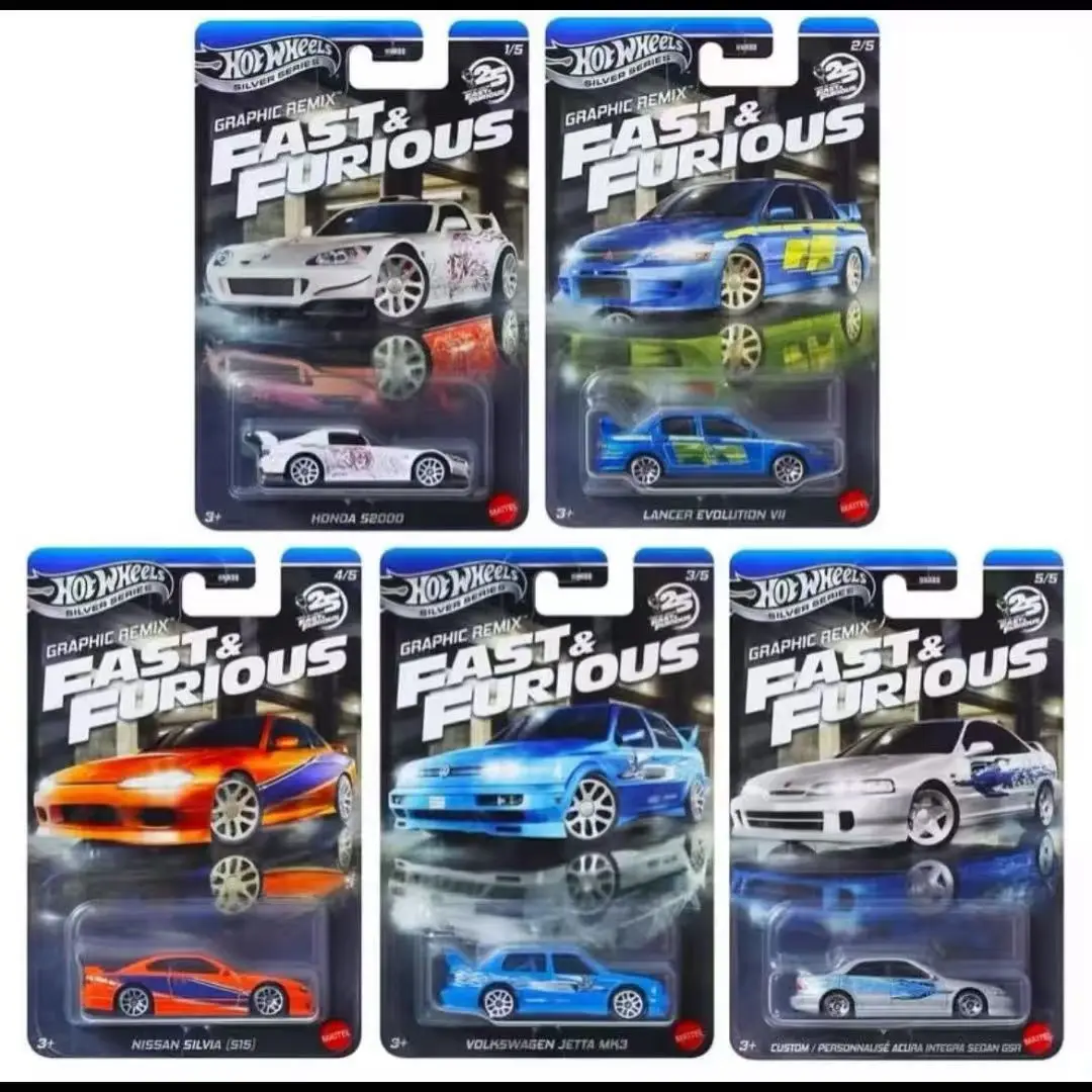 Original Hot Wheels Car Fast & Furious Graphic Remix Toy Boy 1/64