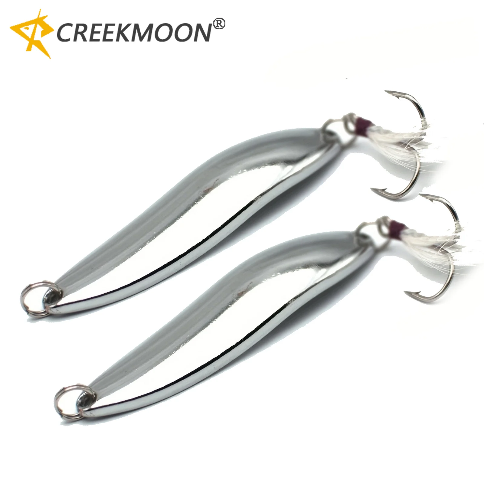 10 stücke Metall Löffel Angeln Lockt 5g-21g Jig Löffel Winter Spinner Für Tiefes Wasser Octopus jigging Harte Eis Köder Bass Drillinge