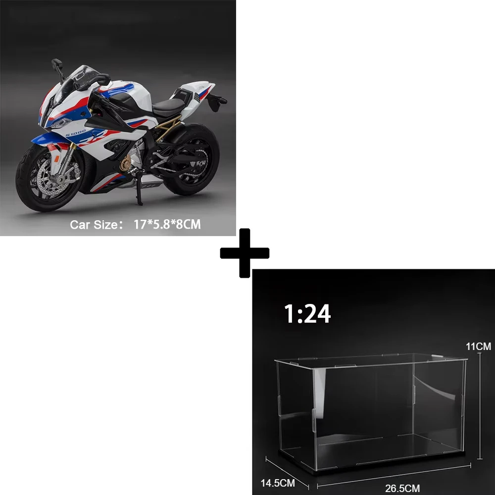 1: 12 S1000RR Model Motorcycles Kawazaki NINJA H2R Toys Alloy Diecast Sound Light Shock Absorption Simulation Motorcycle Boy Gift image 10