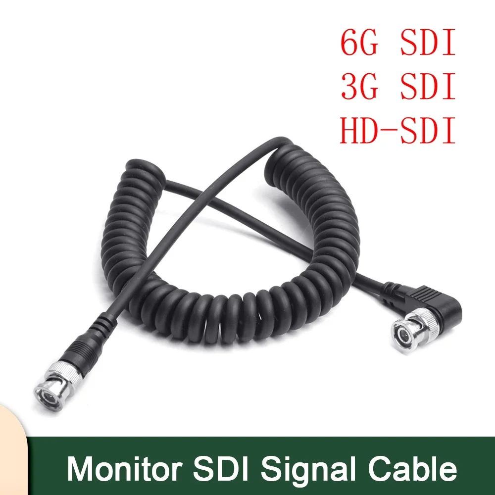 

Broadcast Quality 6G 3G HD-SDI 4K HD SDI PU Spring Signal Wire Monitor Image Transmission Video Stretch Coiled Cable 75Ω 4K 30P