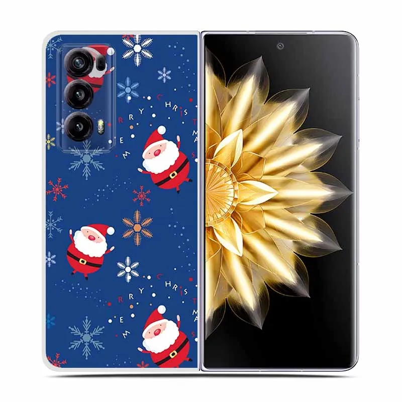 Christmas Cute Clear Hard Plastic Back Cover - Cartoon Design