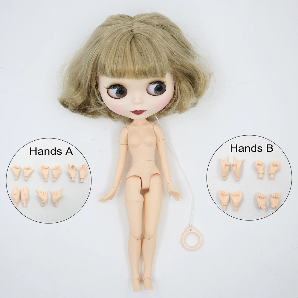 Neo Blythe Doll with Blonde Hair, White Skin, Matte Cute Face & Custom Jointed Body 1