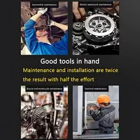 Наборы торцевых ключей Podofo, 214 шт., 1/4 дюйма, 3/8 дюйма, 1/2 дюйма, 24 зубца, эргономичный ключ с храповым механизмом, набор инструментов для авторемонта — изображение 2