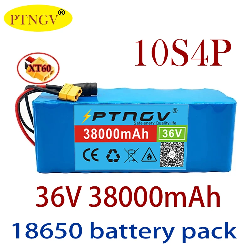 

Аккумулятор литиевый Nieuwe 36 В 10s4p 38 а/ч 600 Вт, 18650
