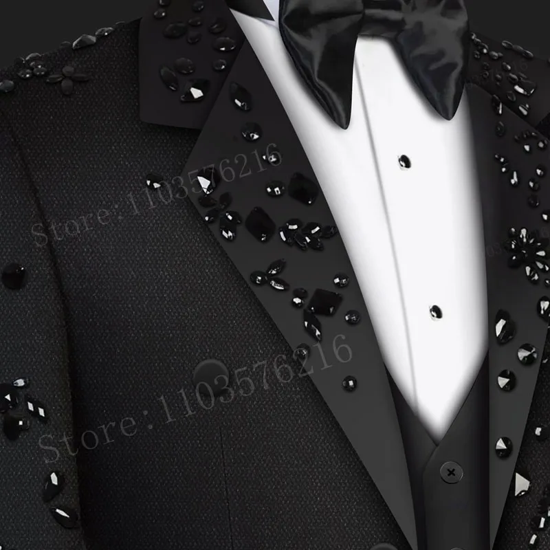 Luxury 2 Pieces Single Breasted Men's Suits Classic Fit 2 Button Suits Tuxedo Blazer for Wedding Groom Business Dinner Prom