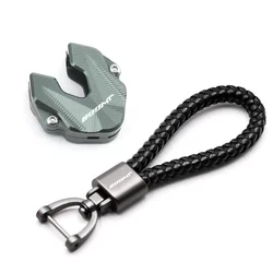 CNC Aluminum Motorcycle Key Cover and Keychain - Premium Modified Design (800Mt 1 Set Titanium)