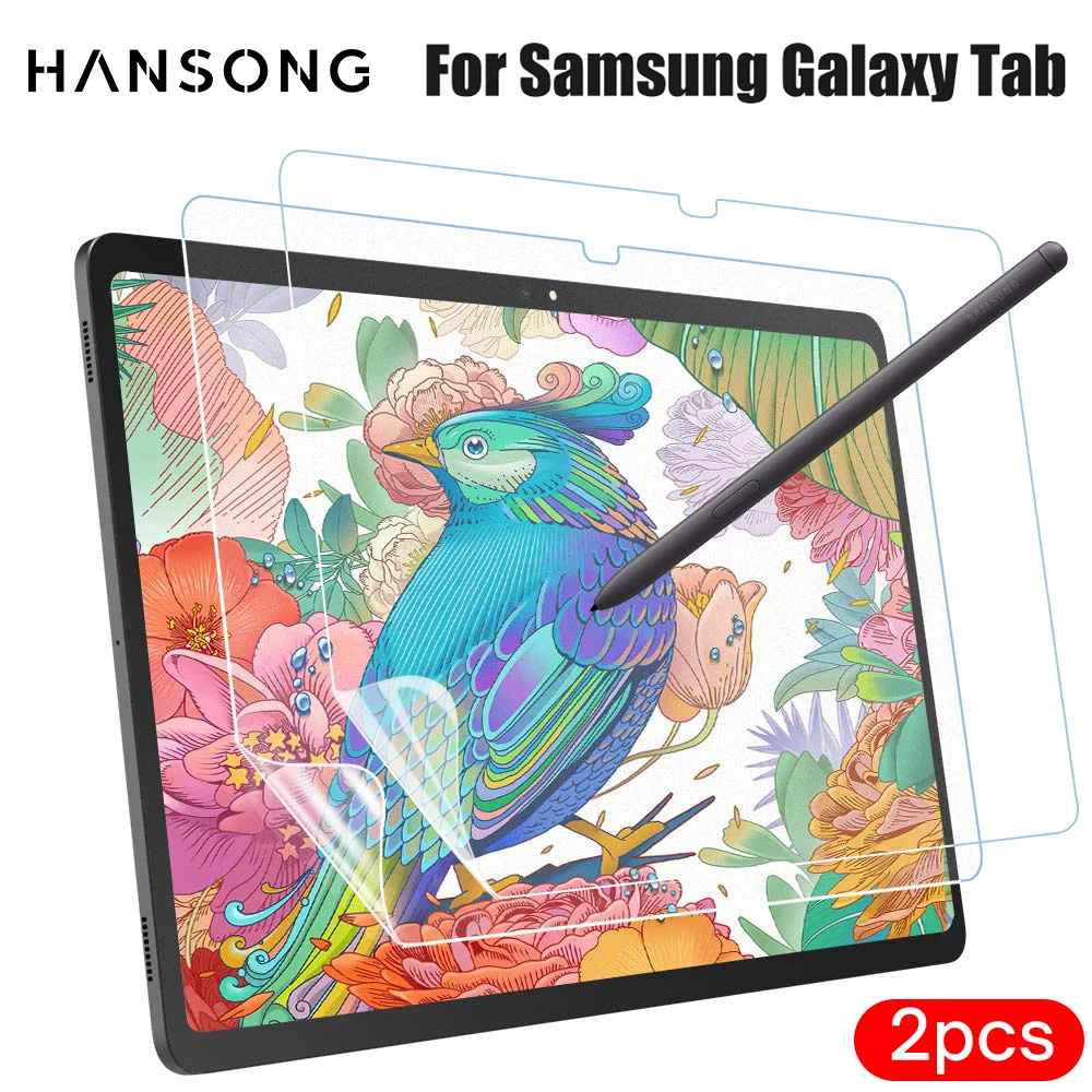 Protetor de Tela de Papel para Samsung Galaxy Tab s9 s8 s7 s6 s6 Lite S5e s4 a8 a7 Lite 101 105 Filme Pcs