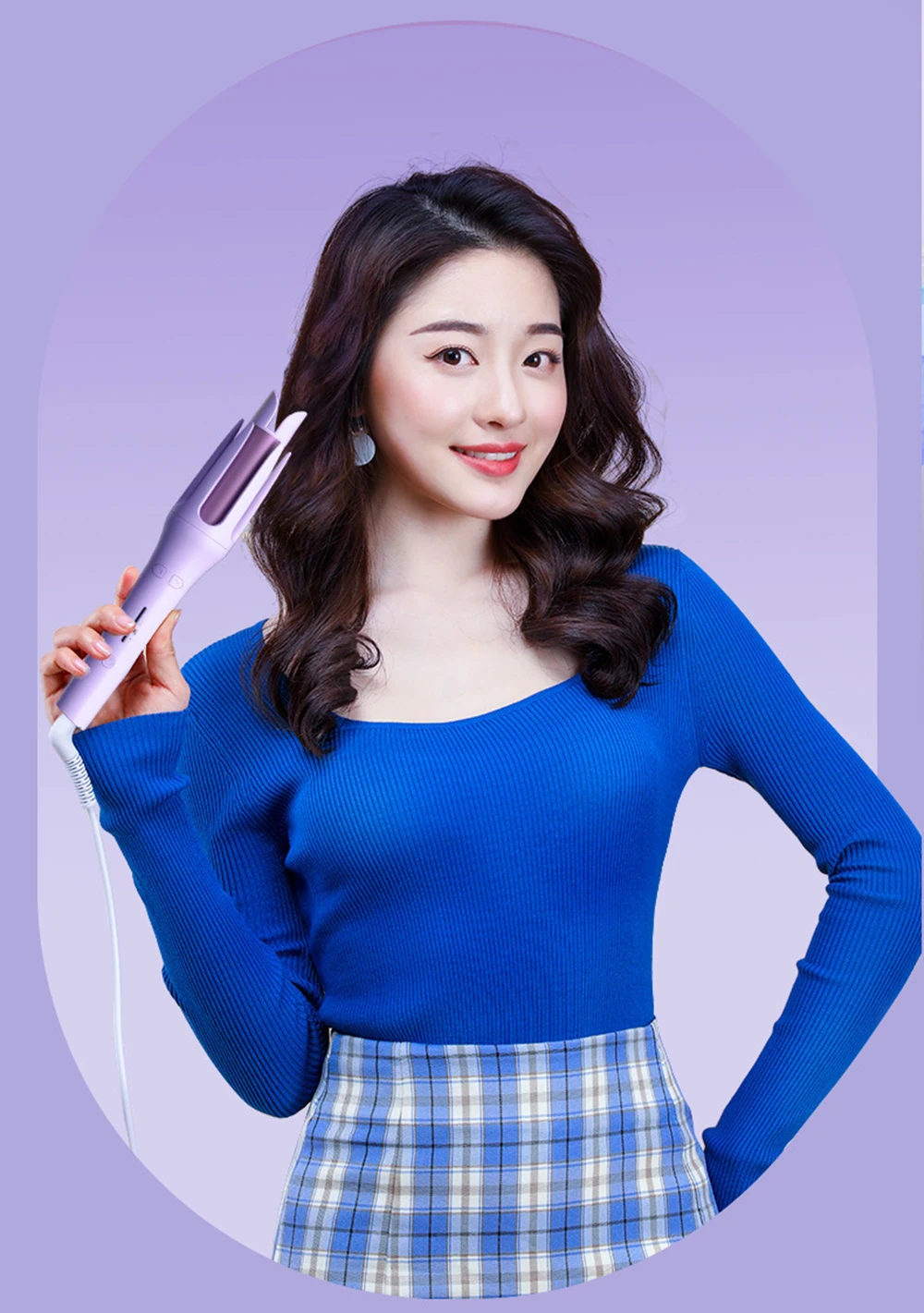 Automatic Electric Rotating Hair Curling Iron Hair Styling Tool_voghion.com