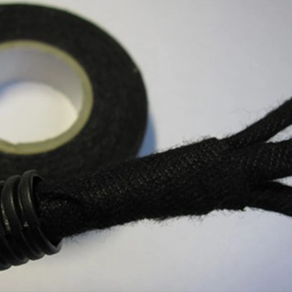 Adhesive Cloth Tape Wiring Harness Tape Automotive Wiring Tape Car Adhesive Tape 15M Electrical Tape Heat-Resistant Flame Retardant Tape Car Cable Harness Wiring Protection Insulation Auto Fabric Cloth
