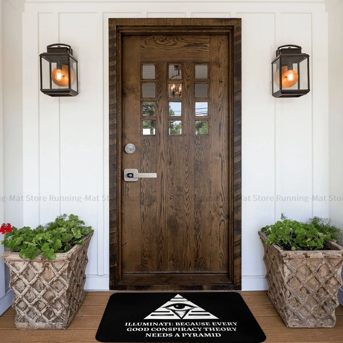 Illuminati Bathroom Mat Because Every Good Conspiracy Theory Needs A Pyramid Doormat Kitchen Carpet Entrance Door Rug Home Decor 6