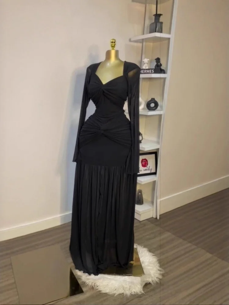 Wmstar Dress Wholesale A Sexy Slimming Strapless Long Solid Color with Cross Border Mesh Fabric Europe America Autumn of 2025