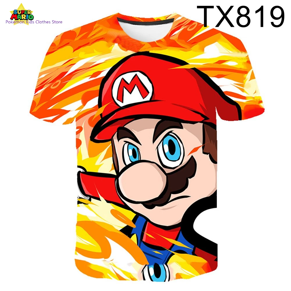 roze Gelukkig onderwerp Super Mario Bros Shirt Men | Mario Shirt Kids | Tops Tee - Animation  Derivatives/peripheral Products - Aliexpress