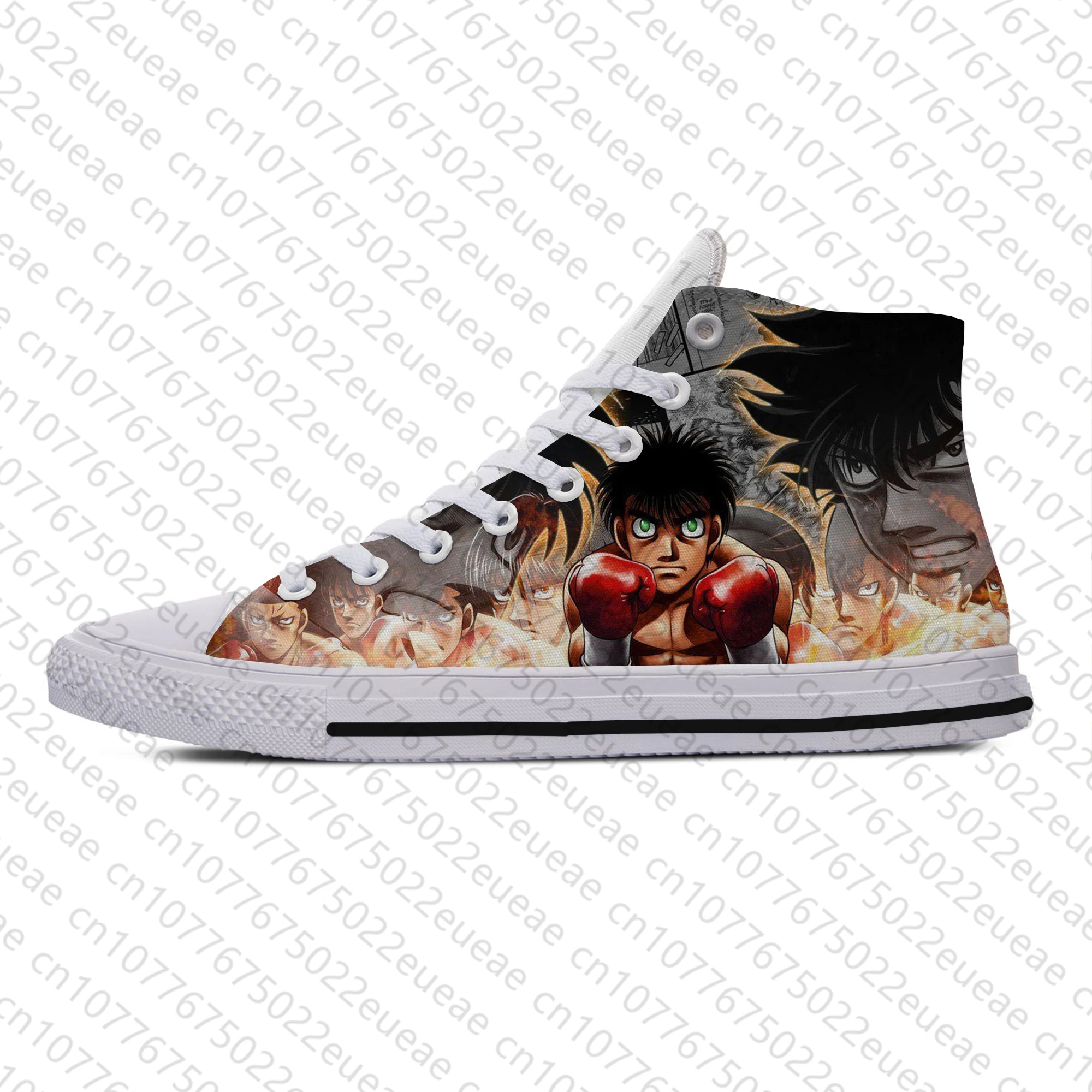 Hot Summer Women Men Japan Anime Hajime No Ippo Shoes Lightweight Leisure Comfortable Canvas Shoes High Top Classic Board Shoes 2