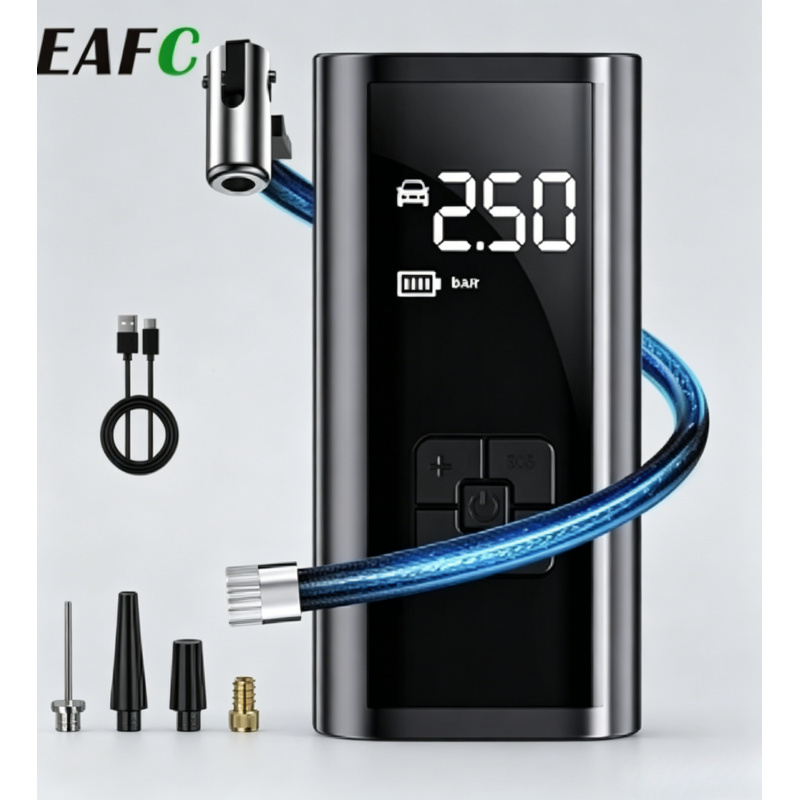 150PSI Wireless Car Tire Inflator with LED Light, Portable Air Compressor Pump for Car Motorcycle Bicycle Ball