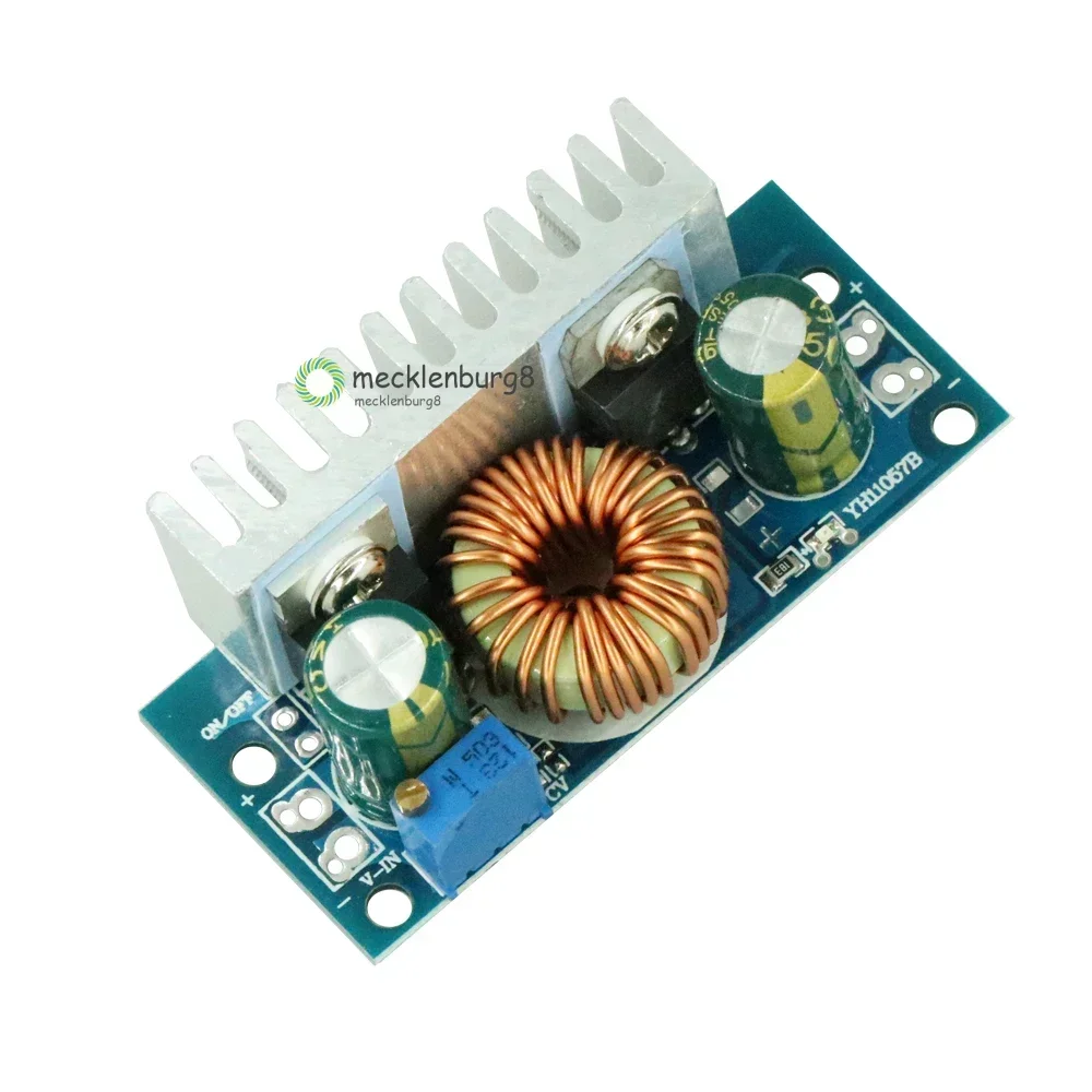 

NEW DC-DC Boost Converter Non-isolated Short Circuit Step-Up Power Supply Module With Heat Sink Adjustable 4.5V-32V to 5-42V 6A