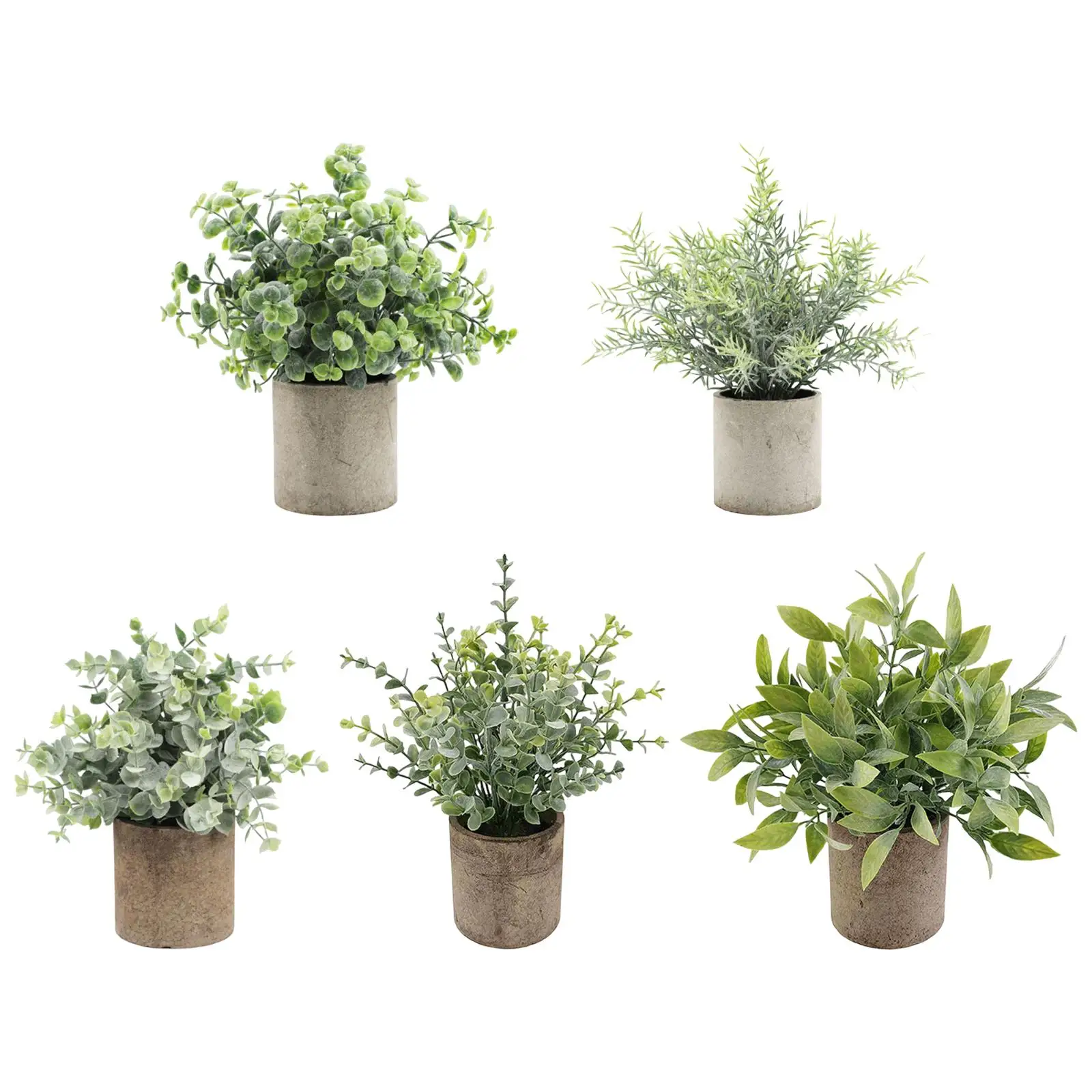 Faux Mini Potted Plants Artificial Plants in Pots Fake Greenery