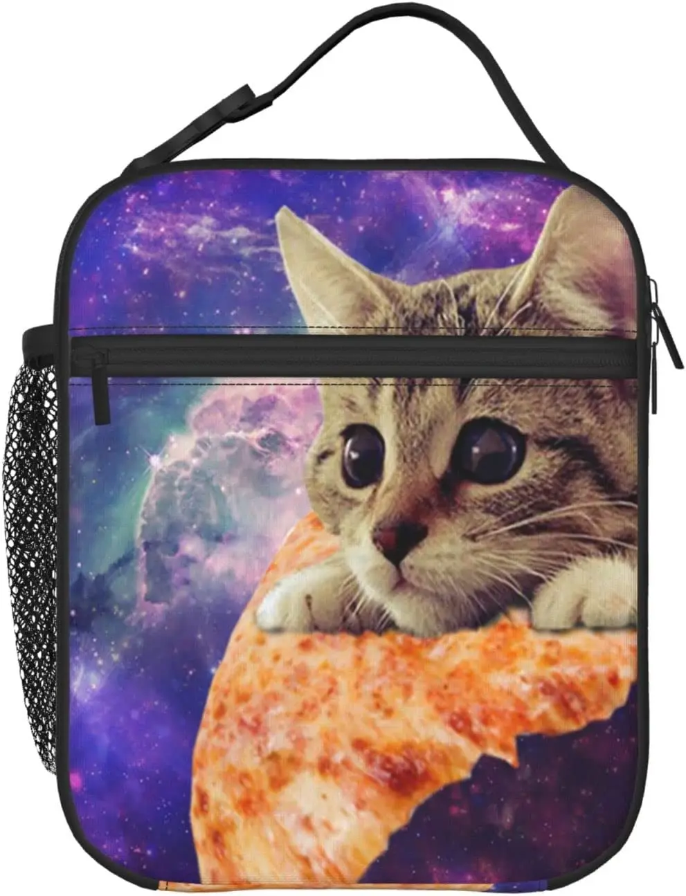 

Pizza Cat Thermal Lunch Box Insulated Lunch Bags for Women Men Girls Boys Detachable Handle Lunch Box Meal Tote Bento Bag