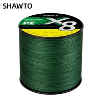 Shawto X8 Strong 300M 1000M 8 Strand Weaves PE Braided Fishing Line Multifilament 8 Braid Wire 14LB 20LB 30LB 50LB 100LB 1
