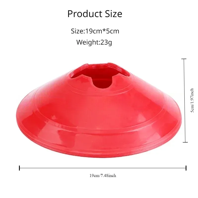 10pcs Football Training Sports Saucer Cones Marker Discs Soccer Disc Cones Agility Exercise Obstacles Avoiding Sport Accessories