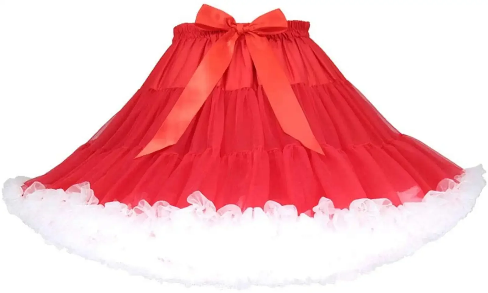 Women's 3-Layered Tutu Dance Petticoat Pleated Mini Skirt 40cm