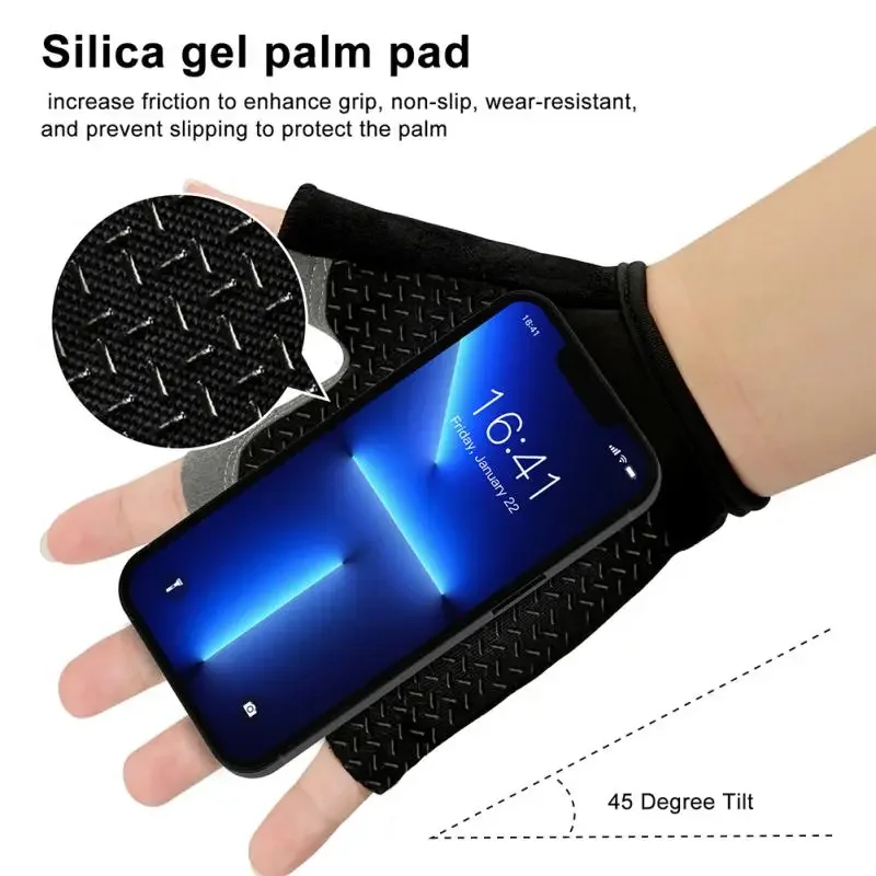 Half Finger Cycling Gloves Men Women Anti Slip Shock Breathable Summer Bicycle Gloves Fingerless Sports Gym Training Bike Gloves 2