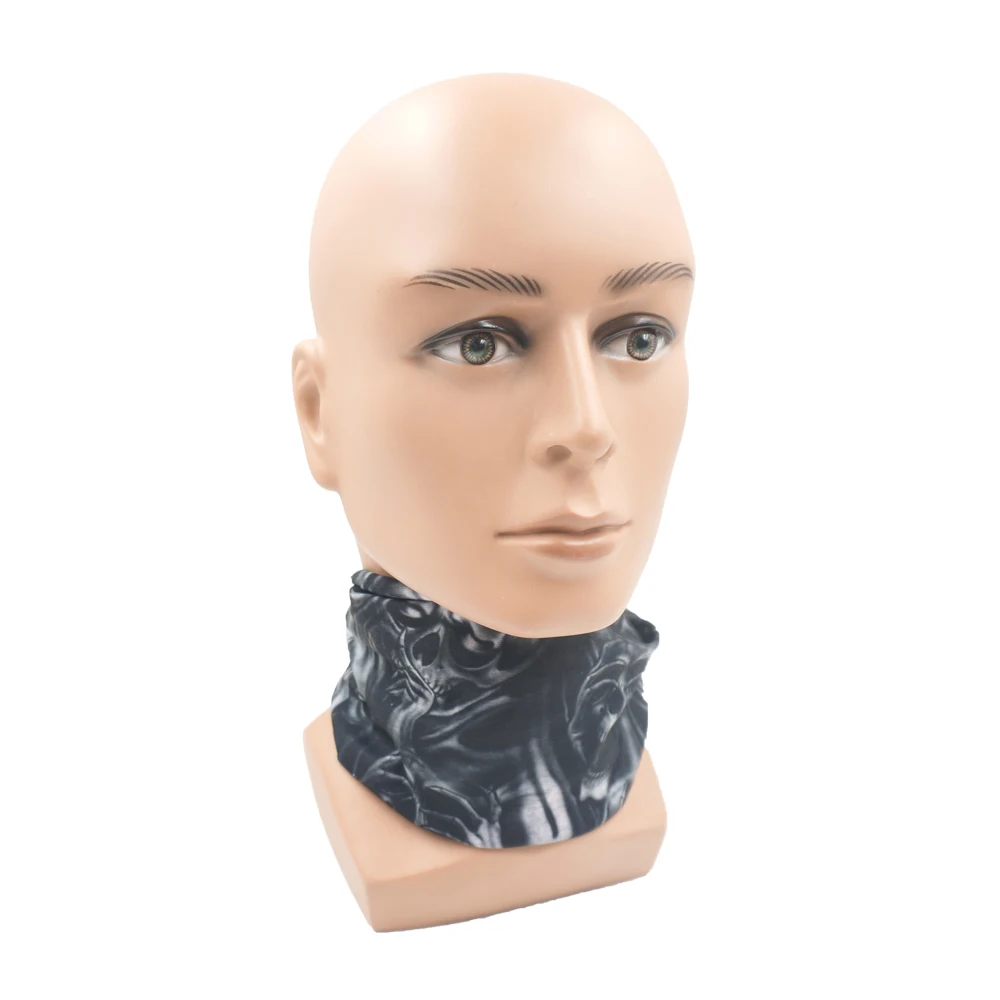 Skull Pattern Seamless Breathable Neck Warmer Gaiter Men Cycling Bandana Women Running Hiking Tube Scarf Sunshield Face Mask