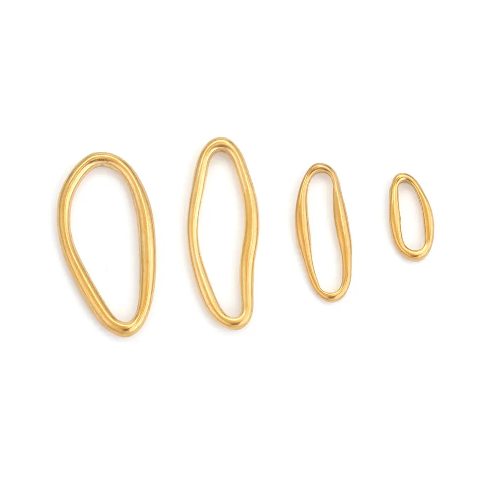 5 stücke vergoldete Edelstahl Lünette leere Charms für Schmuck herstellung finden Ohrring verbinder DIY Schmuck Kreis Ergebnisse – Detail 2