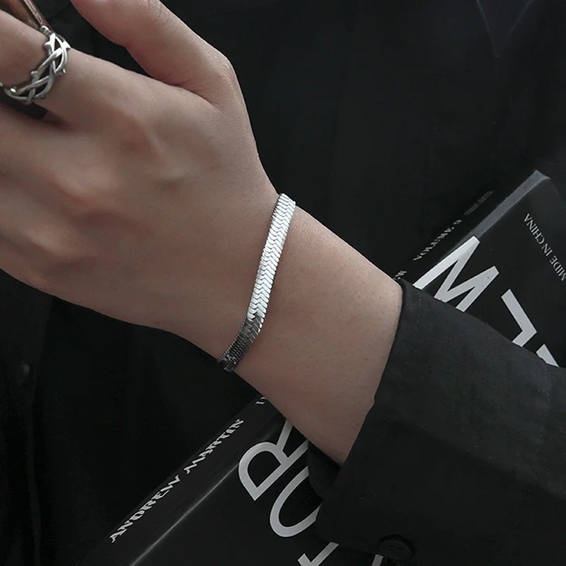 Men's Bracelet Homme Stainless Steel Blade Chain Bracelet for Men