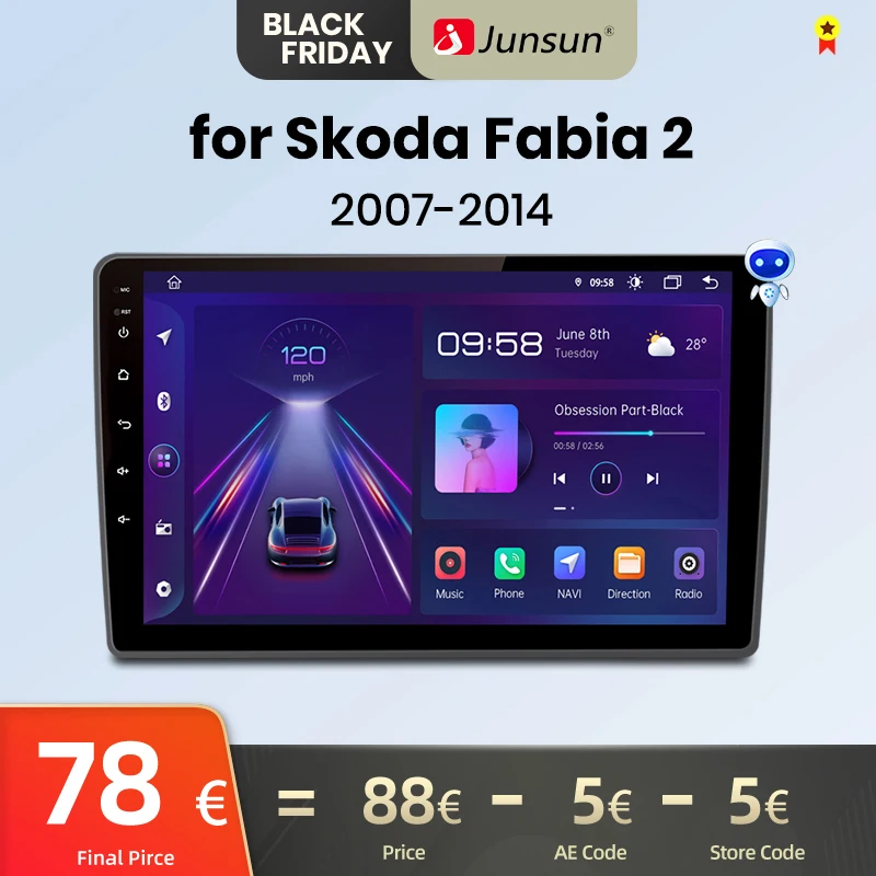 Tanio Junsun V1 Pro 8G+128G For Skoda Fabia