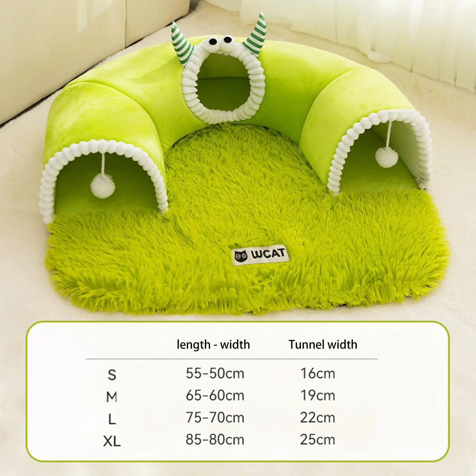 Pet Bed Equipment Versatile,Supplies Play with Ball Portable Gifts Rest,Zipper Closure Versatile Ornament Kennel Green