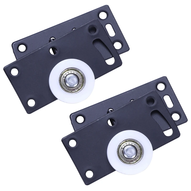 ZZSRJ Polea De Acero Inoxidable De 4 Piezas, Abrazadera De Rueda De Puerta Corredera De Vidrio De 5mm, Corredor De Rodillos For Vitrina, Pieza De