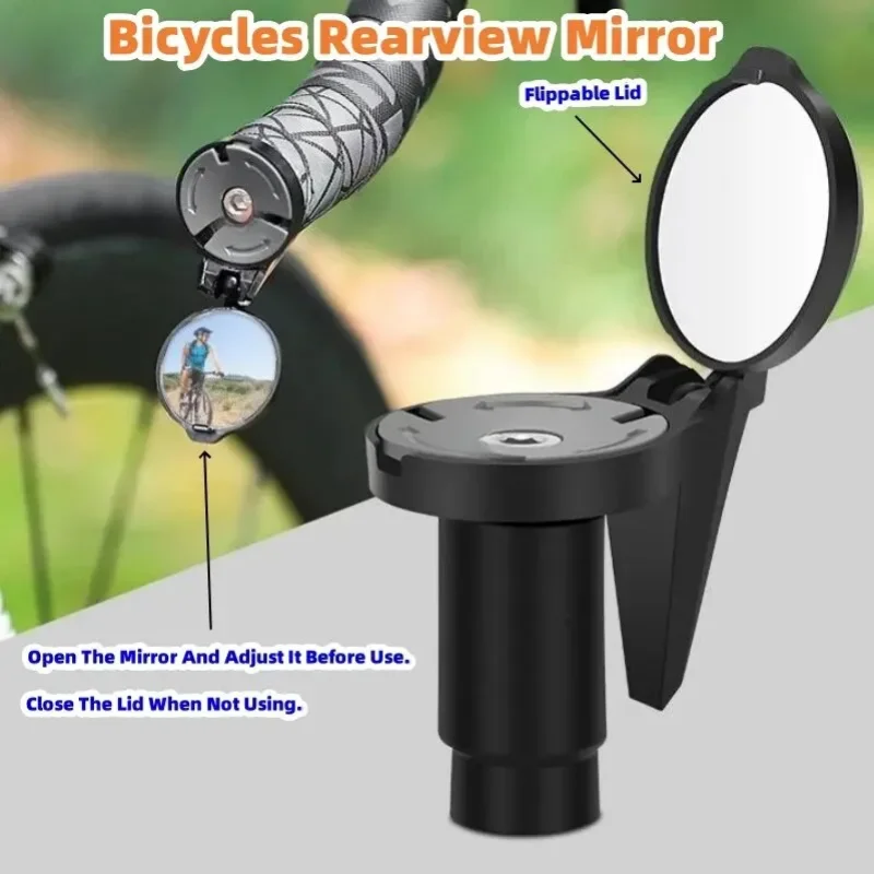 Bicycle Rearview Mirror 1PC/1Pair Rear View Convex Mirror Handlebar Drop Bar Mount Acrylic Lens Back Sight Reflector Light Weight