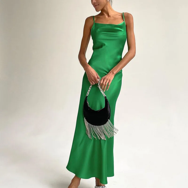 Vestidos de Cetim Camisola para Mulheres Fino sem Mangas Irmã Fara Novos Cintura Alta Bainha Espaguete Cinta Vestido Feminino Lápis Vestidos 7 Computers & Electronics