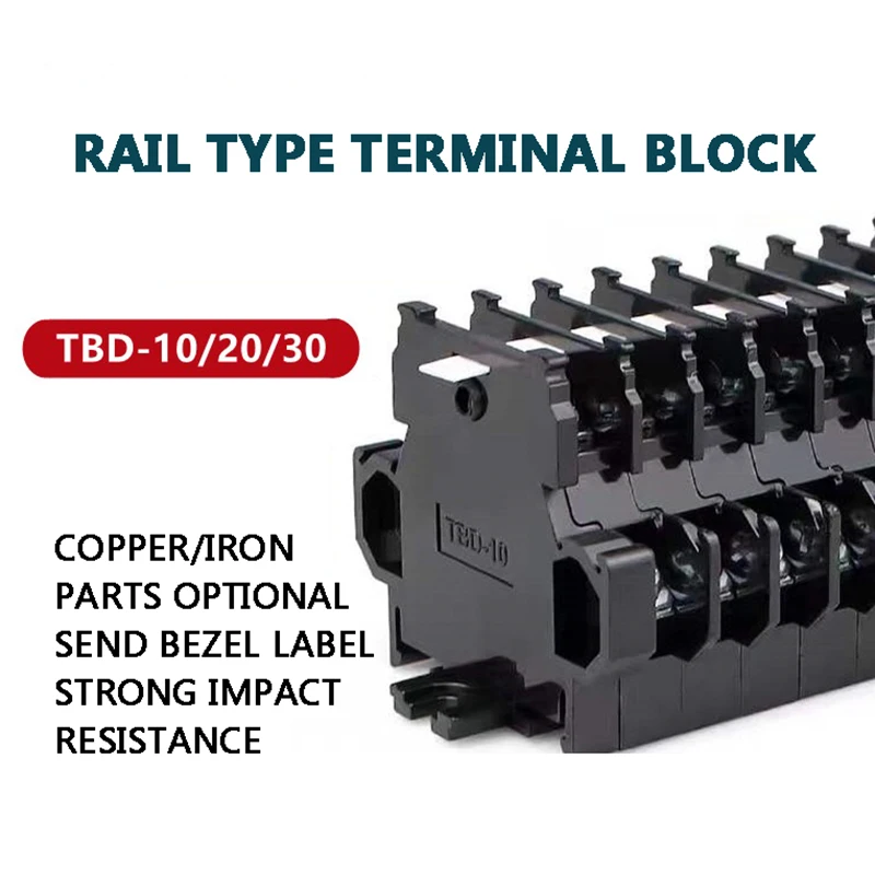 

Terminal Block TBD-10A/20A/30A Terminal Block Double-Layer Terminal Block Guide Rail Type Two-Layer Copper and Iron Parts