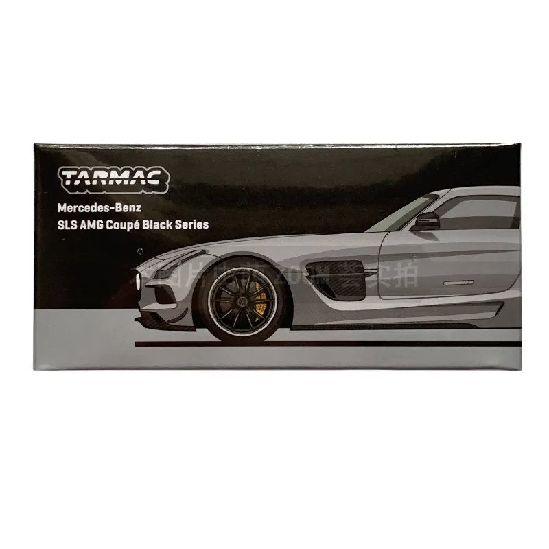 

Модель автомобиля Mercedes Benz SLS AMG Coupe черная/серебристая, литой под давлением, демонстрационная игрушка для мальчиков, подарок для детей, 1:64