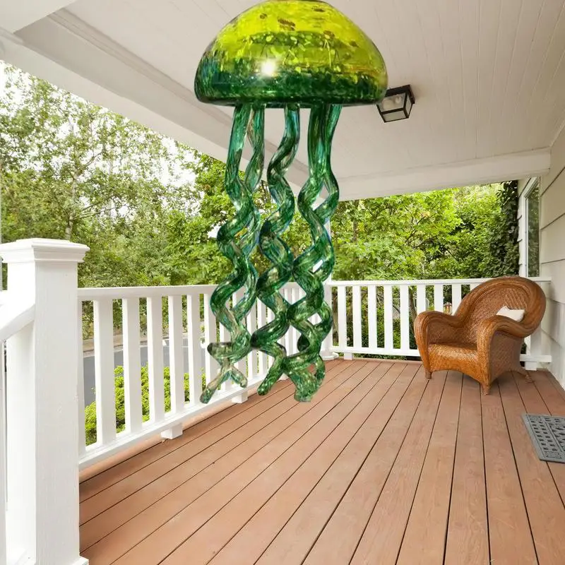 Jellyfish Charm Decor Sea Wind Chime Charm Acrylic Jellyfish Sea Wind Chimes For Garden Yard Wedding Decor Beach