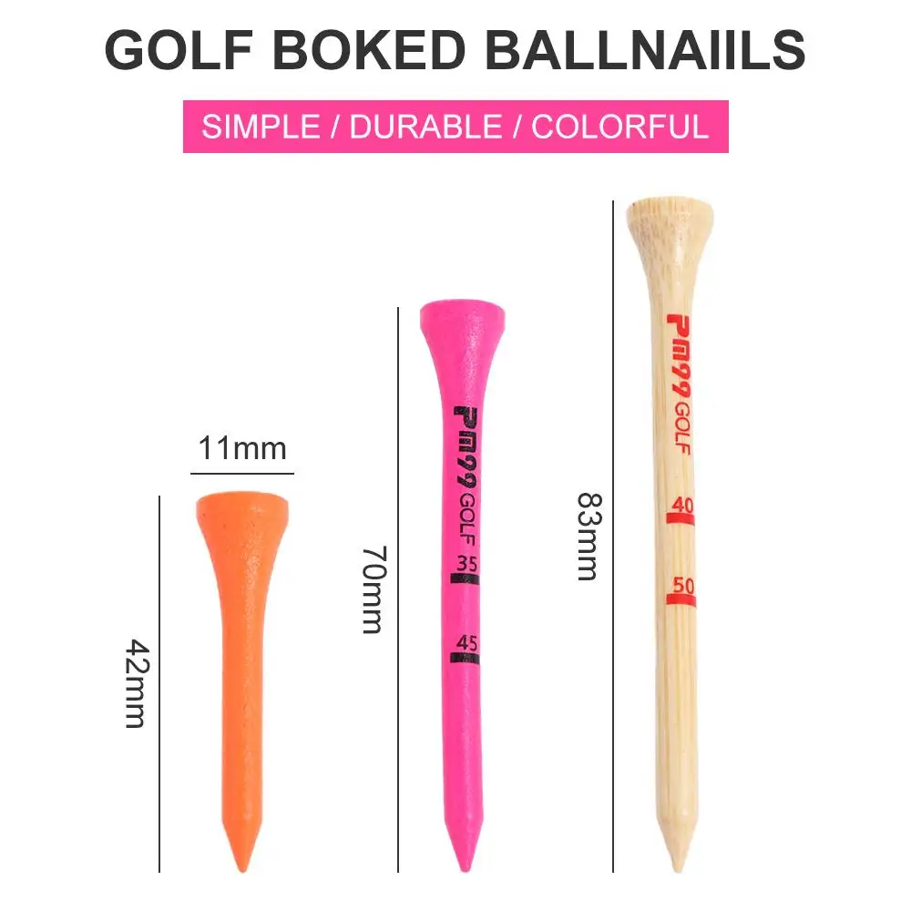 Description Picture 5 of itemTraining Professional Reduce Side Spin&Friction Random Color Wood Golf Tees Golf Accessories Golf Ball Holder With Storage Case
