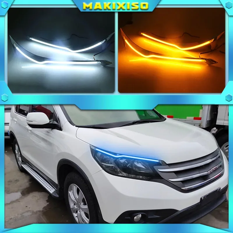 

Сигнал поворосветильник, 12 В светодиодный льные светодиодные дневные ходовые огни, противотуманные фары для Honda CRV CR-V 2012 2013 2014