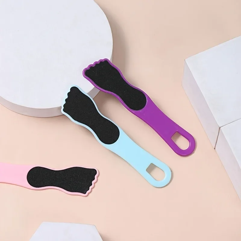 3pcs Foot-Shaped Foot Peelers - Plastic, Fragrance-Free, Foot Care Tools