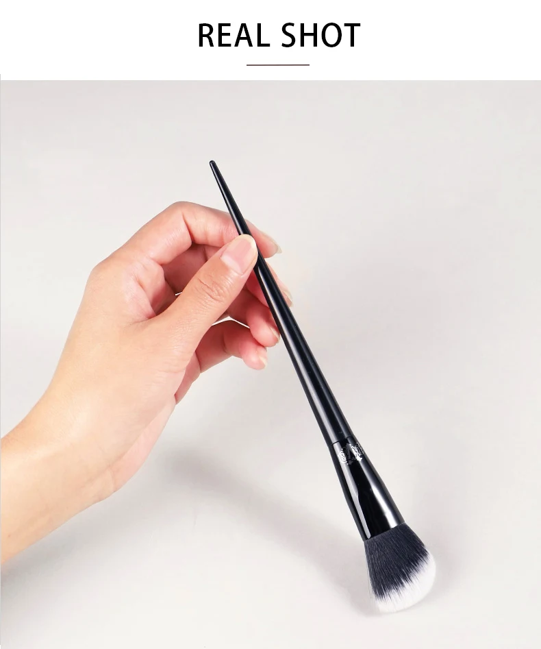 Kat Von D- Make-up-Pinsel 02, Konturpinsel, weiches Faserhaar, eleganter schwarzer Griff, Marken-Make-up-Pinsel für Damen – Detail 8