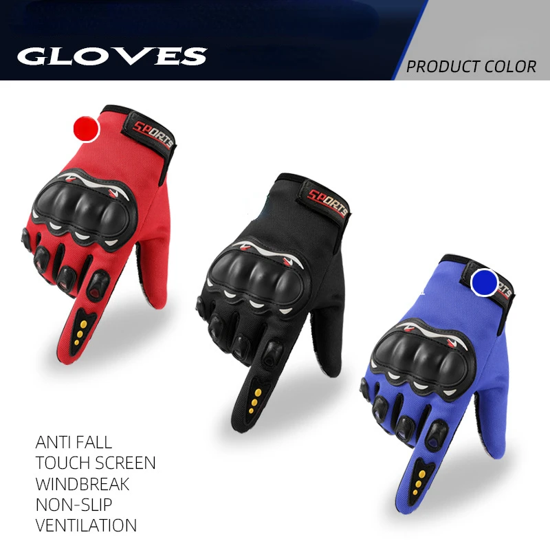

Full Finger Gloves for Men's Off-road Cycling Motorcycles Gloves for Outdoor Hard Shell Hand Protection Anti Slip Motorcycles