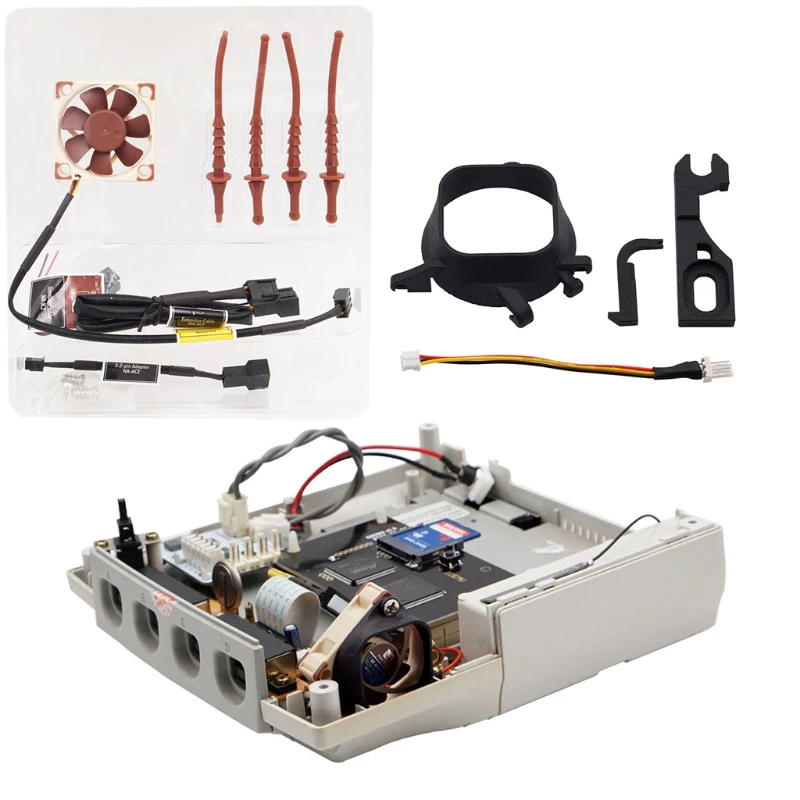 DreamcastNoctuaFanMod3dPrintedPartsFanAdapterNoLidPartBuilt